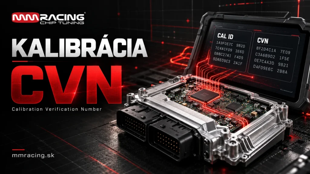 Kalibrácia CVN – digitálna ilustrácia riadiacej jednotky motora a diagnostiky CAL ID/CVN, MMRACING
